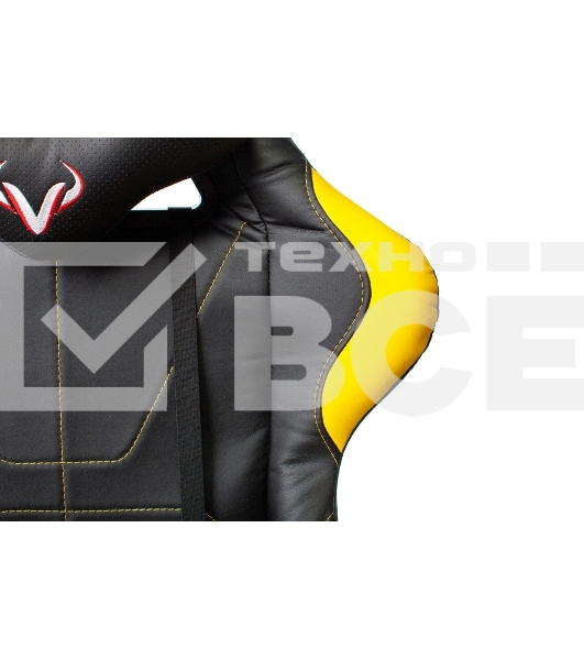 Кресло игровое Бюрократ VIKING 5 AERO YELLOW черный/желтый искусственная кожа