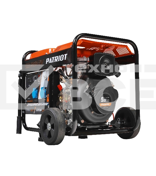 Электрогенератор дизельный Patriot GRD 3000EW, 3 кВт, 77 дБ, 70 кг