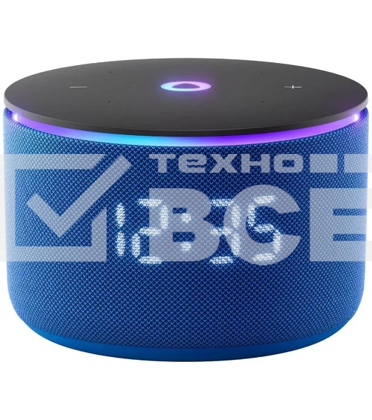 Умная колонка Яндекс Станция Мини 3 Про с Алисой, Zigbee, синий, YNDX-00059BLU