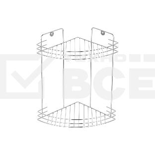 Полка угловая двухъярусная РЫЖИЙ КОТ W2672С-2 (005393)