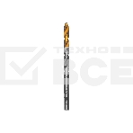 Сверло спиральное по металлу Denzel 7,5 x 109мм, Р6М5, Golden Tip, многогранная заточка, фото 1