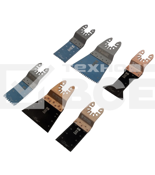 Набор насадок для МФИ Denzel по дереву и металлу, 6 шт.