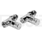 Набор дизайн-вентилей, PIANO, прямой (хром) 1/2