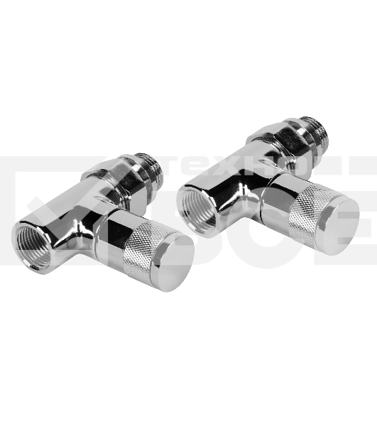 Набор дизайн-вентилей, PIANO, прямой (хром) 1/2