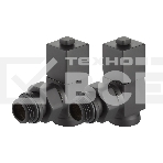 Набор дизайн-вентилей CUBE, угловой черный 1/2