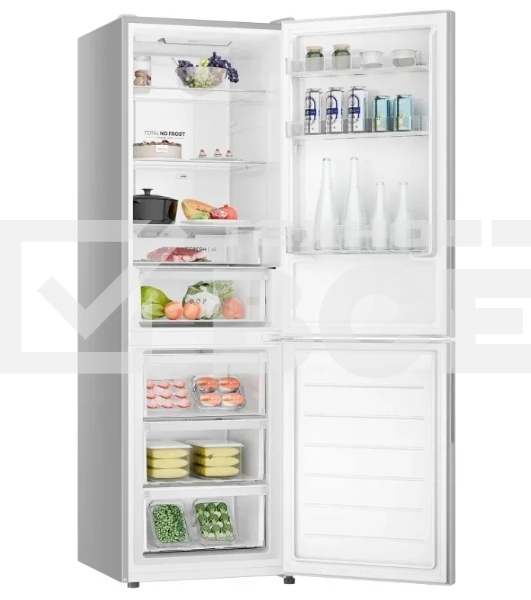 Холодильник Haier CEF536CSG серебристый двухкамерный 240/105 л морозилка снизу, No Frost