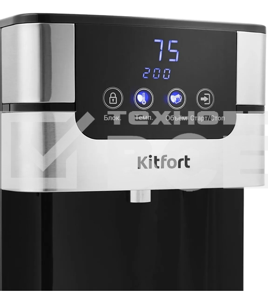 Термопот Kitfort КТ-2501 4 л, 2618Вт, черный/серебристый