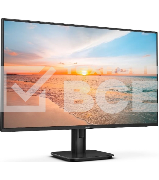 Монитор 27' Philips 27E1N1100D IPS 1920x1080, 100 Гц, 4 мс, 16:9, 250 кд/м², HDMI 1.4, VGA, DVI, 3.5 мм, Adaptive-Sync, черный