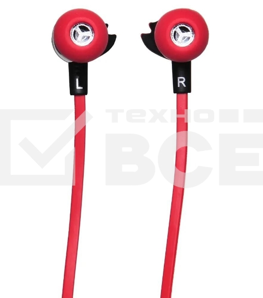 Проводные наушники Oklick HP-S-210 красный, внутриканальные, jack 3.5 мм