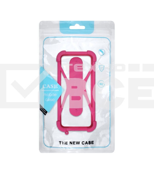Чехол-бампер универсальный для смартфонов OLMIO #1, р. 4.5''-6.5'', розовый