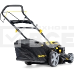 Газонокосилка Champion LM4627 (2,6кВт привод травосб.60л. шир.460мм 25-75мм 31,6кг 3в1)(Газонокосилка самоходная, Объем двигателя 139 см3, вес без травосборника 31,6 кг, Объем топливного бака 1,0 л, Мощность 2,6/3,5 кВт/л.с., объем травосборника 60 л, ширина среза 460 мм, высота среза 25-70 мм.), фото3