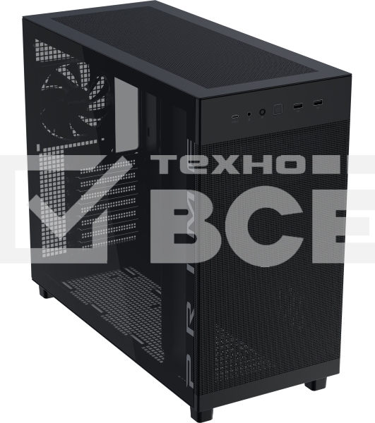 Корпус ASUS Prime AP303 TG, Midi-Tower, чёрный, 1 x 120 мм