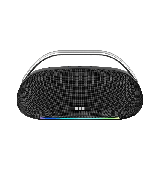 Портативная колонка MEG SSA062BL, 60Вт, Bluetooth 5.3, караоке, сабвуфер, время работы 16ч, черная