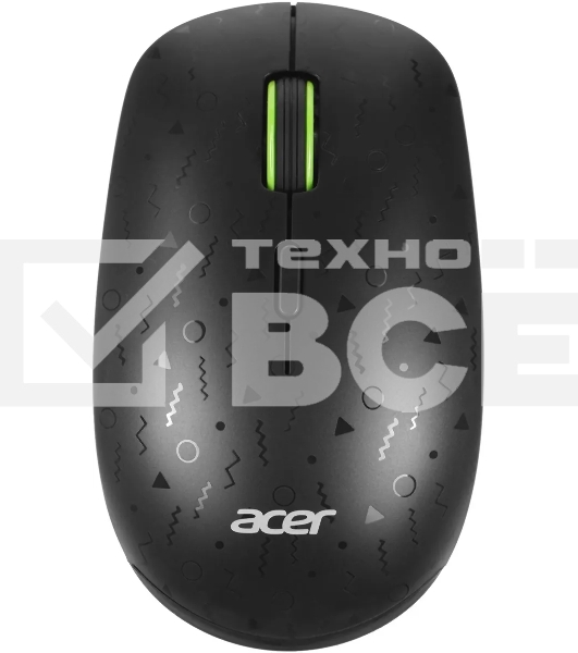 Мышь беспроводная Acer OMR307 черный, 1600 dpi, радиоканал, USB, кнопки - 4