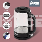 Чайник электрический Domfy DSB-EK304 1.7л. 2200Вт черный (корпус: стекло), фото12
