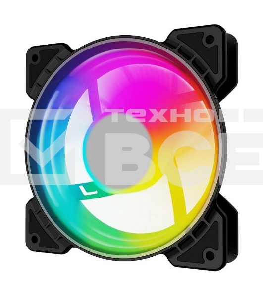 Вентилятор Powercase (M6-12-LED) 5 color LED 120 x 120 x 25 мм (100шт./кор, Molex, 1100±10% об/мин) Bulk M6-12-LED