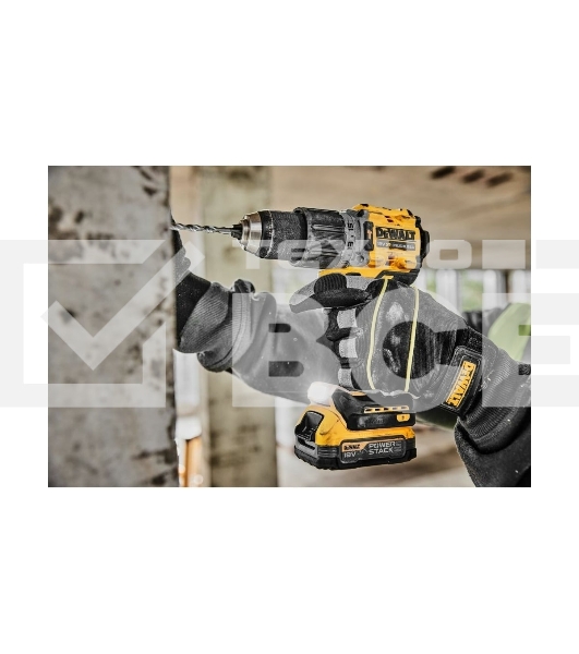 Дрель-шуруповерт DeWalt DCD805P2T-QW, Аккумуляторная, 18В, 2 АКБ, Кейс