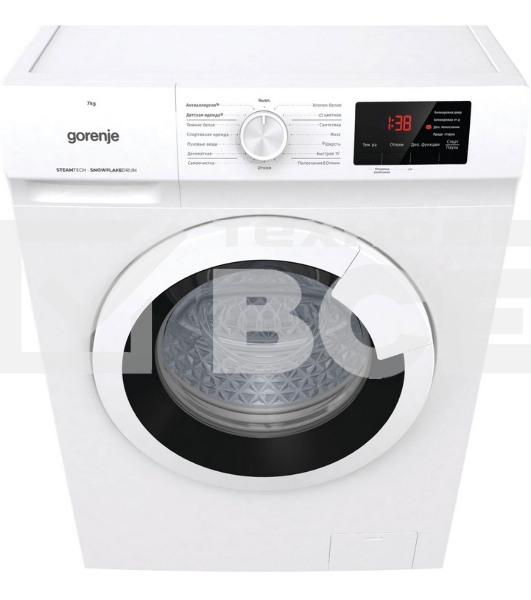 Стиральная машина Gorenje WHE72SFS белый загр. фронтальная макс.: 7 кг 1200об/мин класс: А