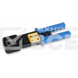 Инструмент обжимной Cabeus HT-376Z для коннекторов быстрой установки RJ-45 (8р8с), RJ-11/12 (6р6с, 6р4с, 6р2с), профессиональный, с храповым механизмом