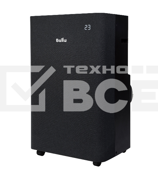 Кондиционер мобильный Ballu Velure BPAC-12 EW/N6 12000 BTU, 30 м², 50 дБ, охлаждение, осушение, черный