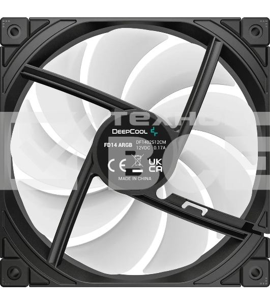 Вентилятор для корпуса DEEPCOOL FD14 ARGB черный, 140 мм, 1650 об/мин, 25.2 дБ, 4 pin