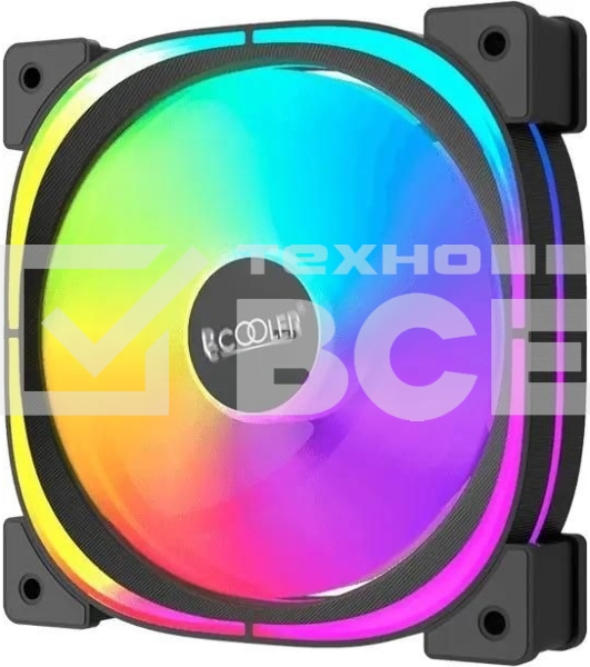 Вентилятор для корпуса PCCooler EF120 ARGB черный, 120 мм, 1500 об/мин, 25.7 дБ, 4 pin
