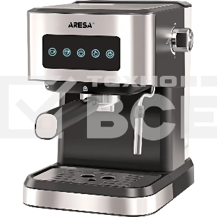 Кофеварка рожковая ARESA AR-1612 черный, исп. кофе - молотый, 1,5 л, 1100 Вт, 15 бар