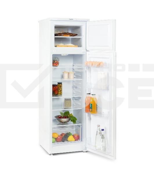 Холодильник Бирюса 424 белый двухкамерный 170/35л морозилка сверху