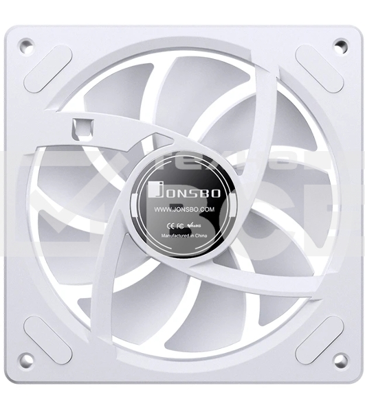 Вентилятор для корпуса JONSBO ZA-120WR Reverse (120x120x28мм, 4-pin PWM, ARGb, 62.4CFM, 37.3dBA, 2400RPM, белый)