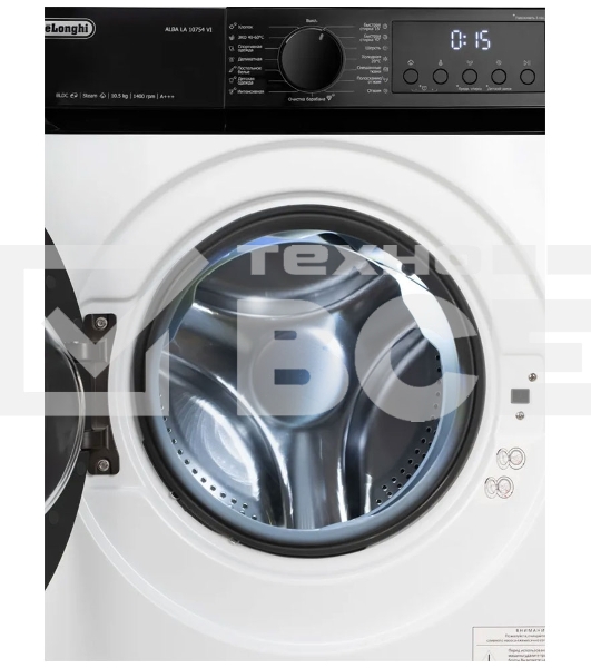 Стиральная машина DeLonghi ALBA LA 10754 VI белый, загрузка фронтальная 10.5 кг, 1400 об/мин, класс: А+++