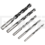 Набор сверл по дереву 5 шт (4/5/6/8/10 мм) Deli DH-MGZ005-ED1 сталь 45#, пласт.кейс, фото2