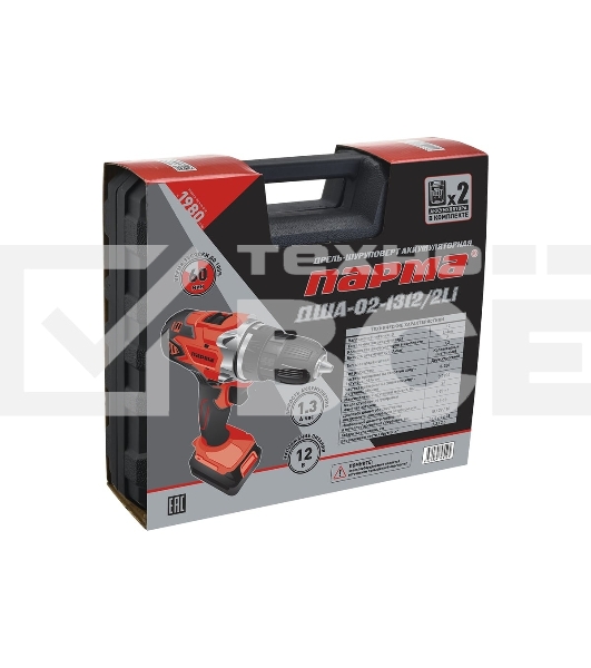 Дрель-шуруповерт Парма акк. ДША-02-1312/2Li 02.021.00006