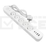 Удлинитель 5х5 м IP20 2USB 2.4А+2type-C LUX 1.5 кв.мм EKF UBA-LUX-505-TC, фото 1