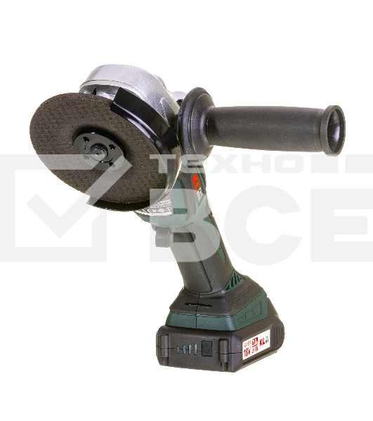 Угловая шлифовальная машина бесщеточная (болгарка) аккумуляторная KLPRO KLAT18B-20 (18В, Li-ion-2шт, 2.0Ач, 115мм, М14, 8500 об/мин З/У,сумка)