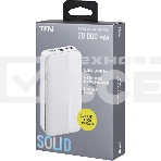 Мобильный аккумулятор TFN Solid PB-282 20000mAh 11W 2.1A 2xUSB-A белый (TFN-PB-282-WH), фото2