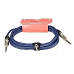 Кабель гитарный FORCE FGC-09/3 BL1/4' TS Jack - 1/4' TS Jack, высококачественный, малошумящий с проводниками из безкислородной меди OFC, диаметр 6 мм, профессиональные металлические разъемы, длина 3 м, цвет синий, фото4