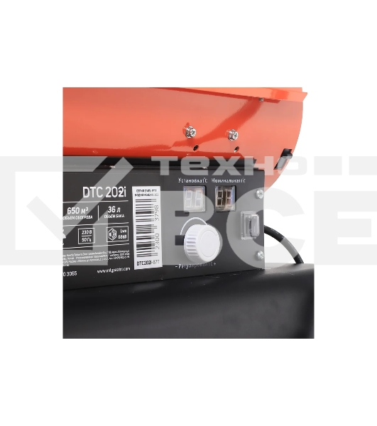 Калорифер дизельный PATRIOT DTC 202i, 20 кВт, 1300 м3/ч, термостат.