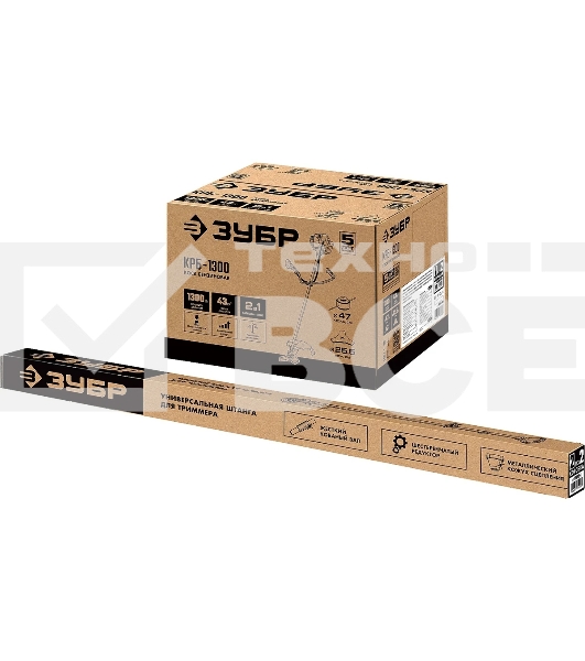 Бензокоса ЗУБР КРБ-1300, 1.3 кВт / 1.7 л.с., 43 см3