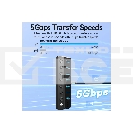 Концентратор Vention OTG USB 3.0 на 7 портов черный, фото8