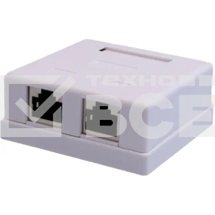 Розетка Suprlan 10-0353-1, наклад. RJ45 2 кат.6 FTP