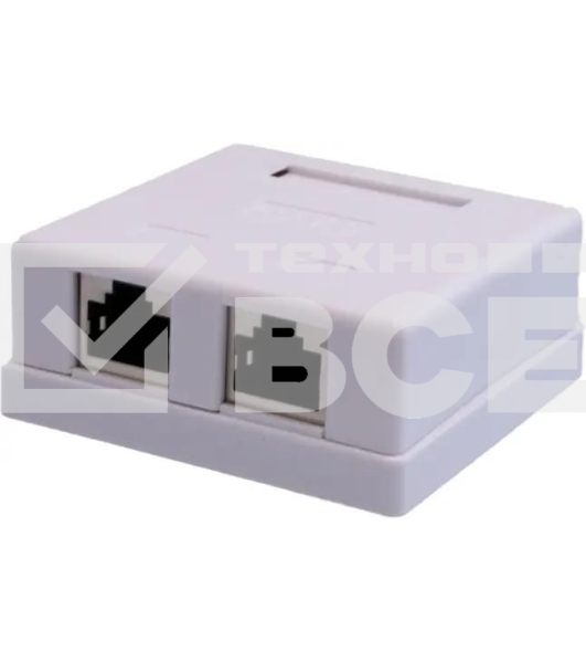 Розетка Suprlan 10-0353-1, наклад. RJ45 2 кат.6 FTP