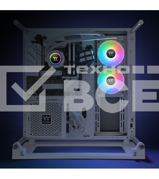 Система водяного охлаждения Thermaltake TH240 V2 Snow ARGB Soc-AM5/AM4/1200/1700/1851 белый 4-pin 25.8dB Al+Cu Ret (CL-W364-PL12SW-A)