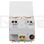 Розетка с крышкой модульная DKC 4400012 2P+E, с з/ш, 