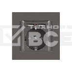 Розетка Intro Accent 6-410-09 P+E Schuko со шторками 16А-250В + 2хUSB IP20 СУ титан Б0063711, фото 1