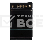 Плита электрическая De Luxe 506004.23ЭС-121 черный, конфорок 4 шт, духовка 54 л, 50 см x 87 см x 60 см, фото 1