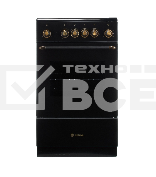 Плита электрическая De Luxe 506004.23ЭС-121 черный, конфорок 4 шт, духовка 54 л, 50 см x 87 см x 60 см
