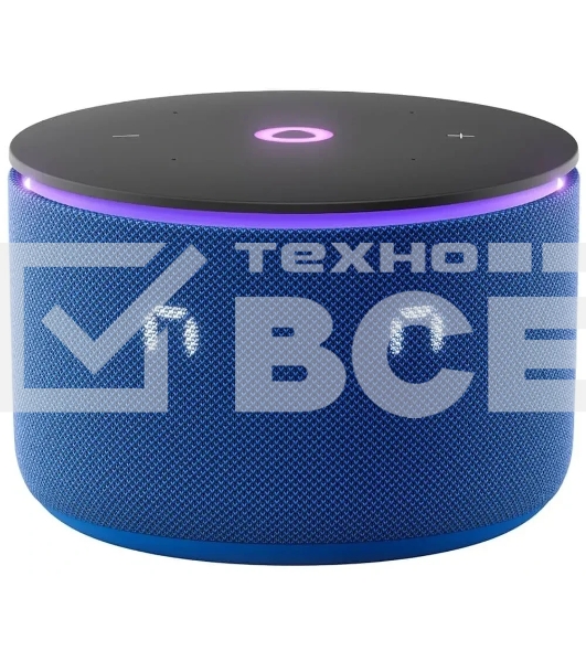 Умная колонка Яндекс Станция Мини 3 Про с Алисой, Zigbee, синий, YNDX-00059BLU