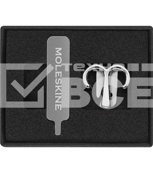 Шильд-символ Moleskine Zodiac Овен, металл, серебристый, коробка с европодвесом, PINARIESSILV