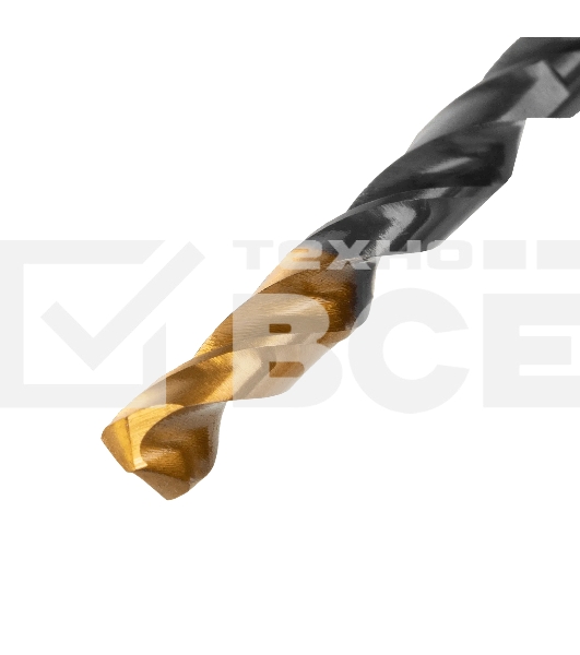 Сверло по металлу Denzel 6 мм, HSS-Tin, Golden Tip, 10 шт.