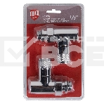 Набор дизайн-вентилей, PIANO, прямой (хром) 1/2